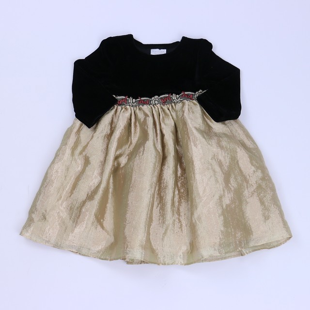 Perfectly Dressed Black | Gold Special Occasion Dress 12 Months 