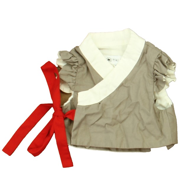 Petals for Tasi Taupe | Red | White Blouse 18-24 Months 