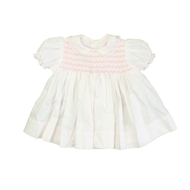 Petit Ami Pink | Smocked Dress New Born 