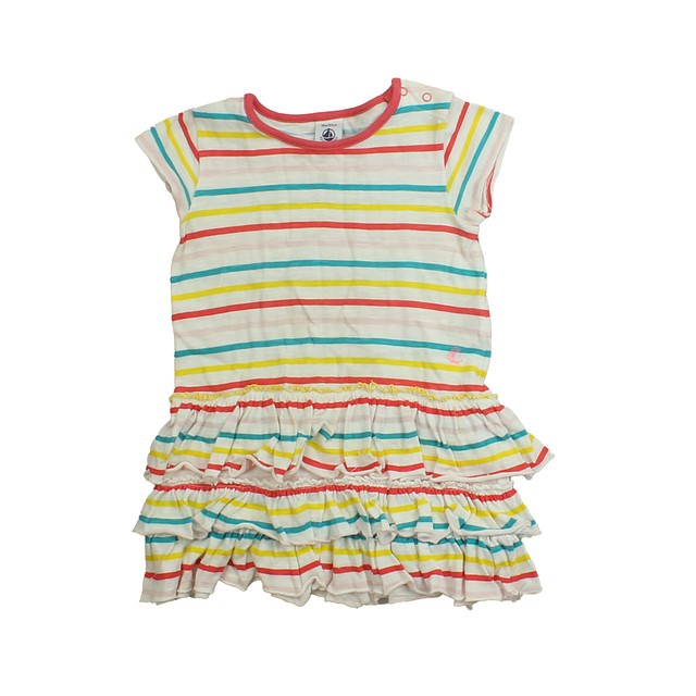 Petit Bateau White | Multi | Stripes Dress 18 Months 