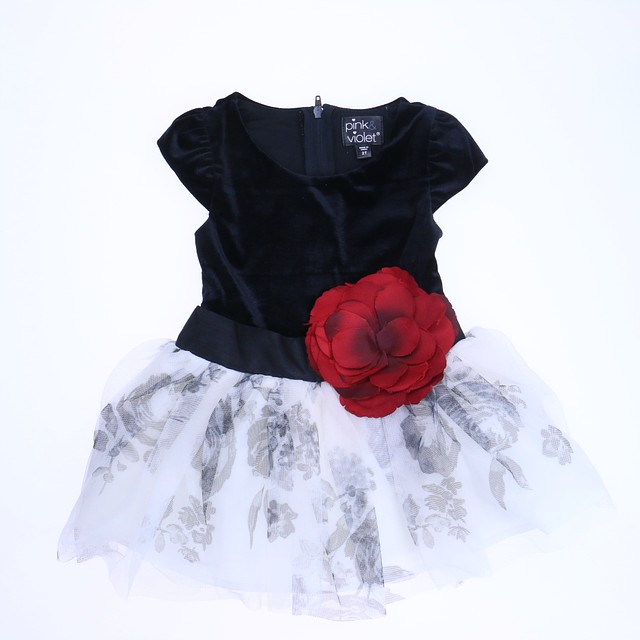 Pink & Violet Black | White Dress 2T 