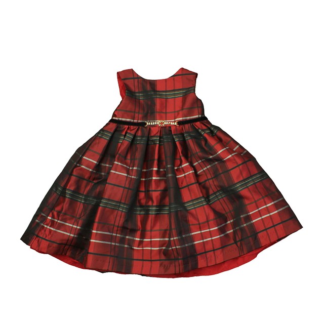 Pippa & Julie Red | Black | Plaid Special Occasion Dress 2T 