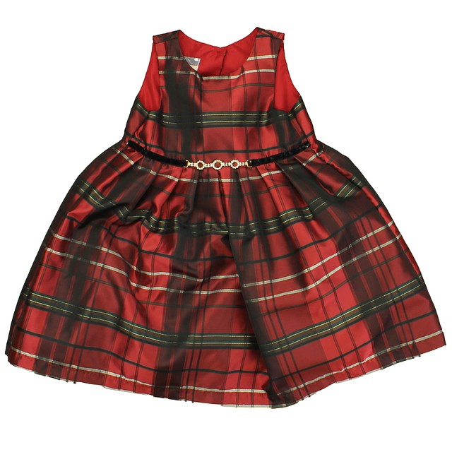 Pippa & Julie Red | Plaid Special Occasion Dress 2T 