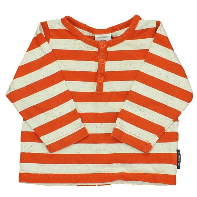 Polarn O. Pyret Grey | Orange Long Sleeve T-Shirt 6-9 Months 