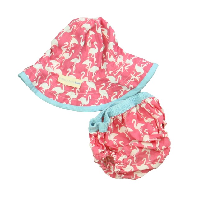 Pottery Barn Kids 2-pieces Pink | White Flamingoes Hat 6-12 Months 