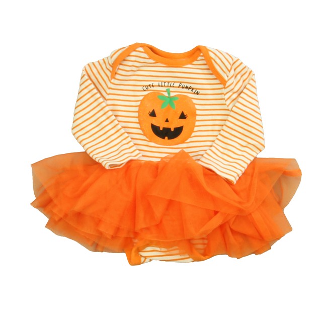 Primark Orange | White Pumpkin Dress 6-9 Months 