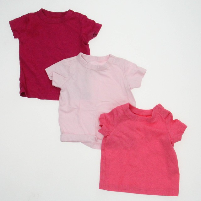 Primary.com Set of 3 Pink T-Shirt 0-3 Months 