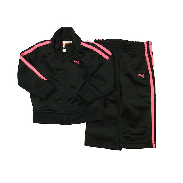 Puma 2-pieces Black | Pink Track Suit 12 Months 