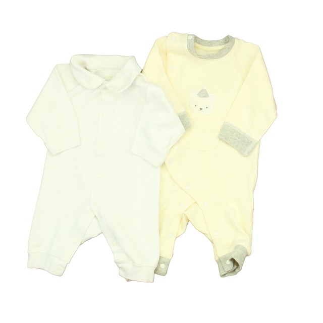 Pureborn Set of 2 White | Ivory Long Sleeve Outfit 0-3 Months 