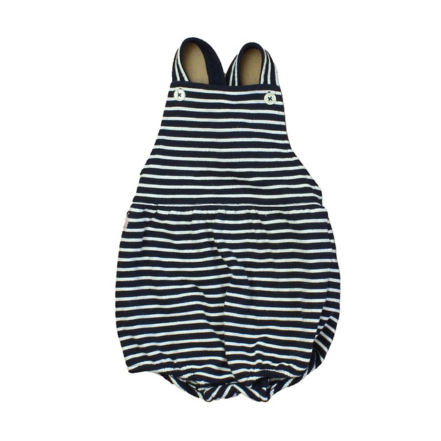 Ralph Lauren Blue | White | Stripes Overall Shorts 12 Months 