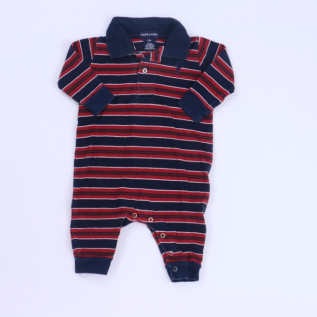 Ralph Lauren Red | Navy Stripes Long Sleeve Outfit 3-6 Months 
