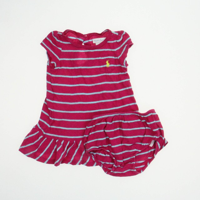 Ralph Lauren 2-pieces Pink | Blue | Stripes Dress 6 Months 