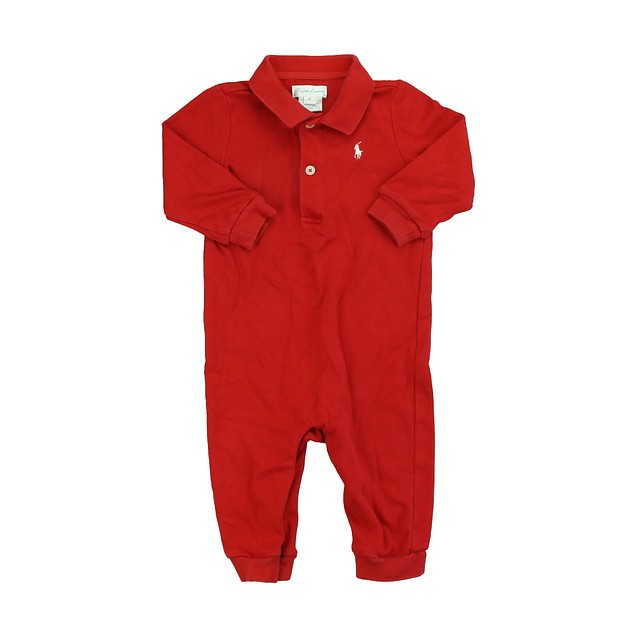 Ralph Lauren Red Long Sleeve Outfit 9 Months 