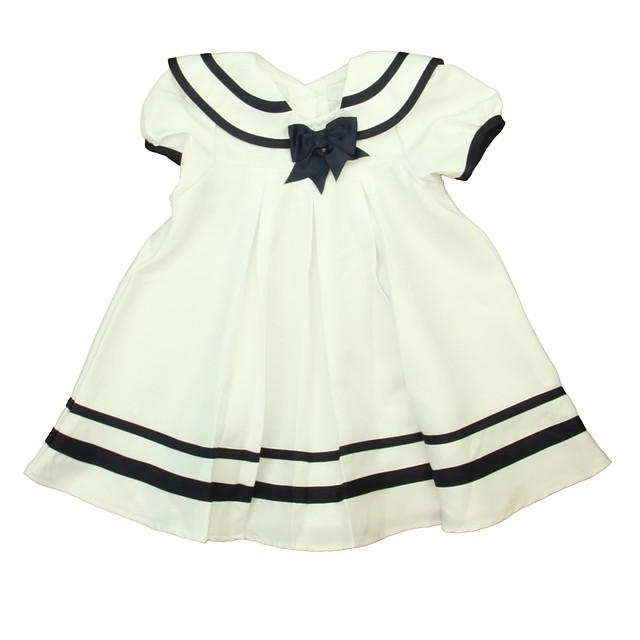 Rare Editions White | Navy Dress 12-18 Months 