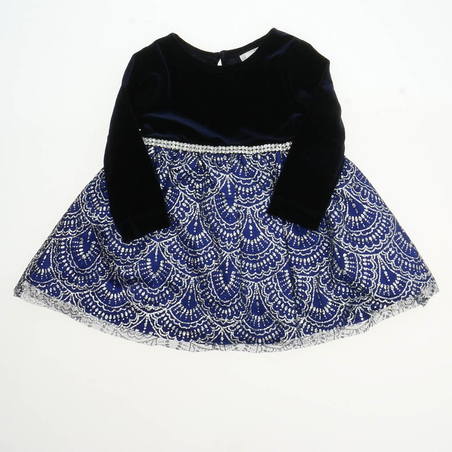 Rare Editions Blue Special Occasion Dress 12 Months 
