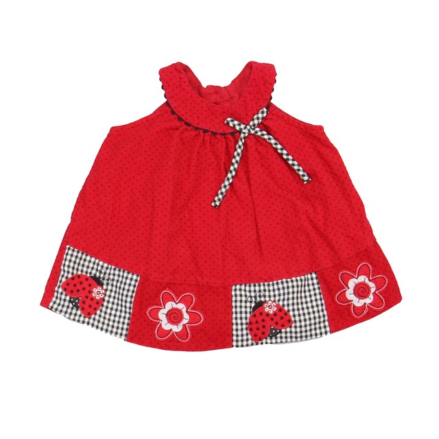Rare Editions Red | Black | Lady Bug Jumper 12 Months 
