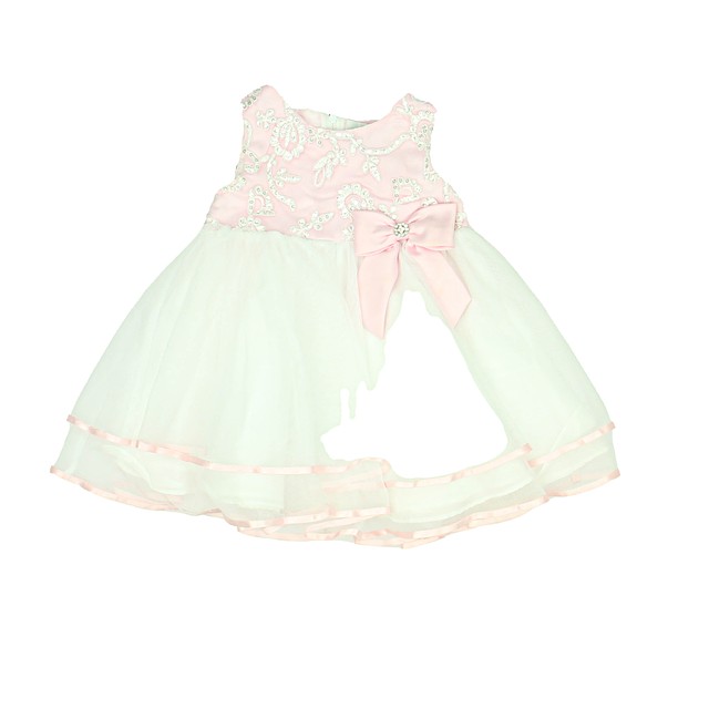 Rare Editions White | Pink Special Occasion Dress 18 Months 