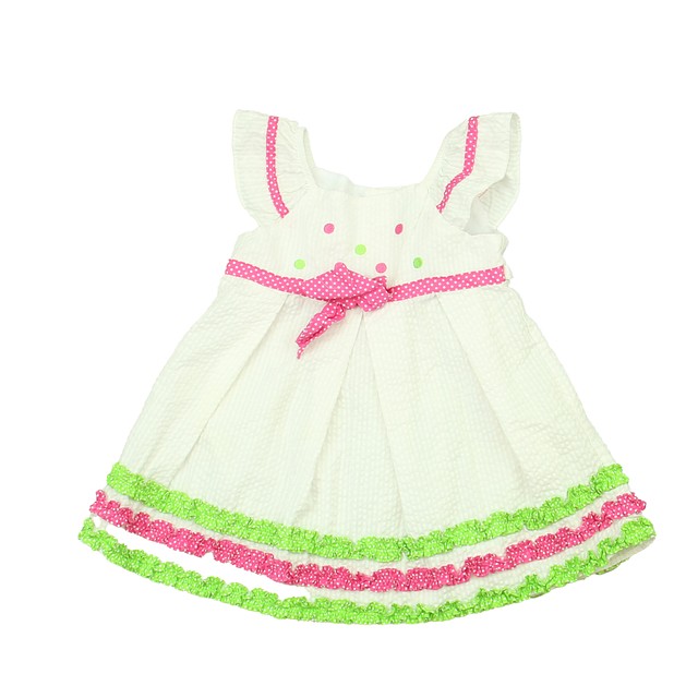 Rare Editions White | Pink | Green Dress 24 Months 