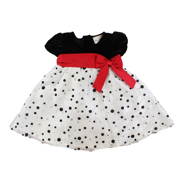 Rare Editions Black | Red | White | Silver Special Occasion Dress 2T 