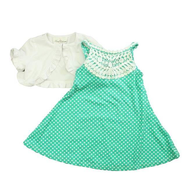 Rare Editions 2-pieces Turquoise | White Dress 2T 