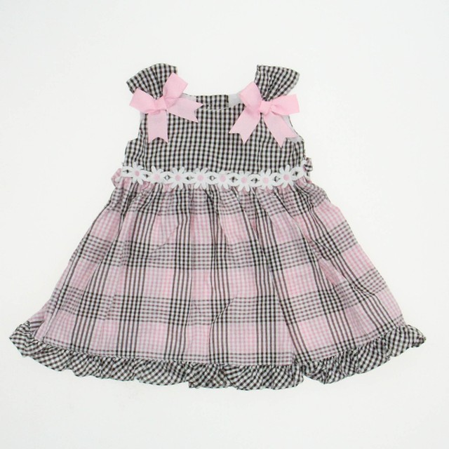 Rare, Too! Brown | White | Pink Dress 6 Months 