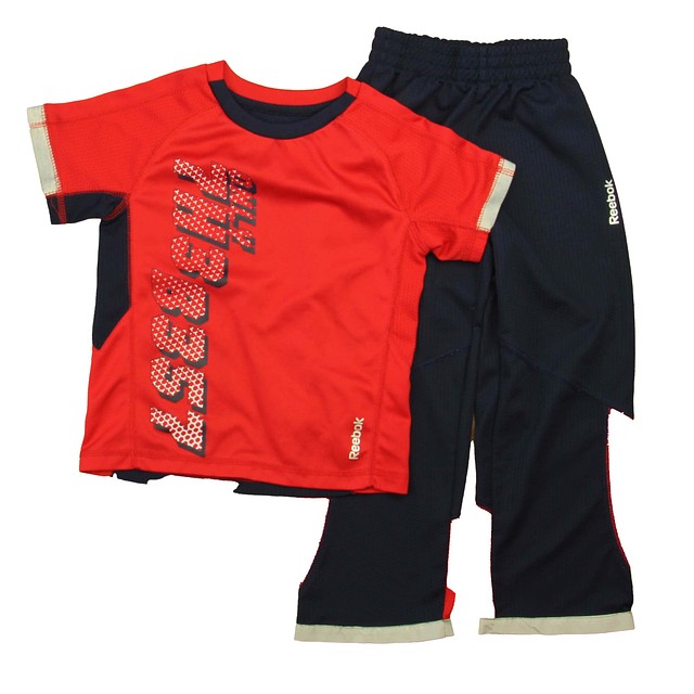 Reebok 2-pieces Red | Navy Apparel Sets 4T 