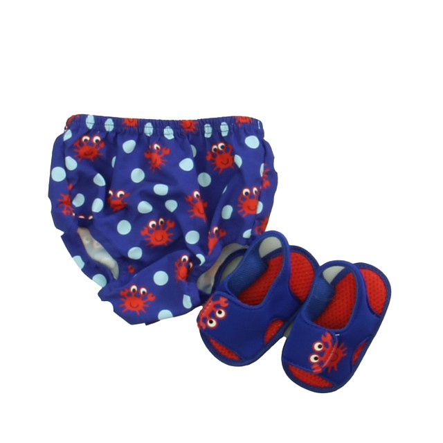 Rising Star 3-pieces Blue | Red Crabs 1-piece Swimsuit 0-12 Months 