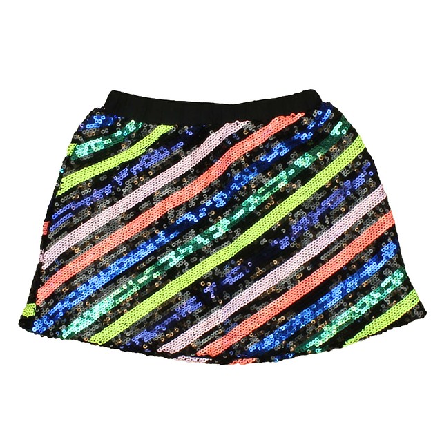 Rockets Of Awesome Black | Multi | Stripes | Sequins Skirt 4T 