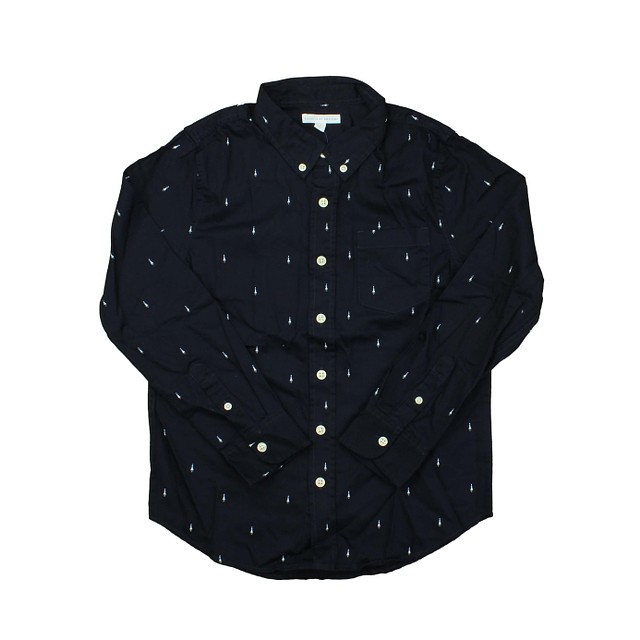 Rockets Of Awesome Navy | Rockets Button Down Long Sleeve 10-12 Years 