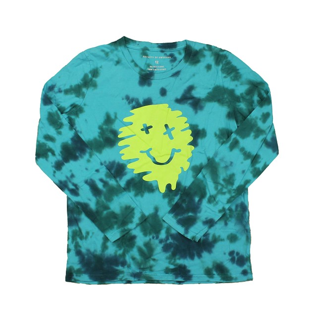 Rockets Of Awesome Teal | Tie Dye Long Sleeve T-Shirt 12 Years 