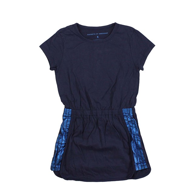 Rockets Of Awesome Navy Blue Dress 5T 