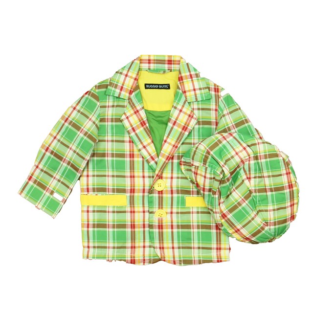 Rugged Butts 2-pieces Green Plaid Sports Coat 12-18 Months 