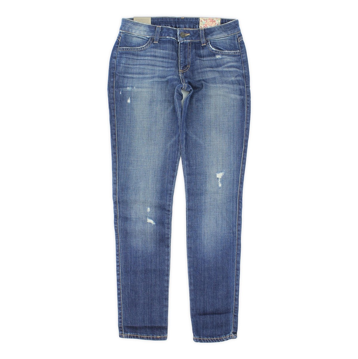 Womens Hannah Slim Crop Denim Blue Jeans