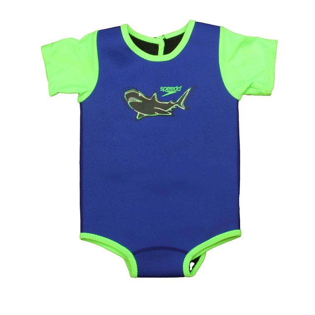Speedo Blue | Green 1-piece Swimsuit 12-24 Months 