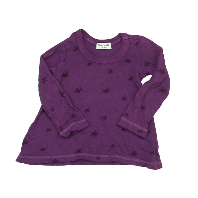 Splendid Purple Stars Long Sleeve Shirt 3-6 Months 