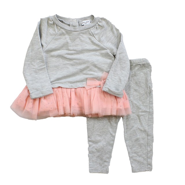 Splendid 2-pieces Grey | Pink Apparel Sets 6-12 Months 