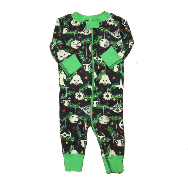 Star Wars for Hanna Andersson Black | Green Star Wars 1-piece Non-footed Pajamas 6-9 Months 