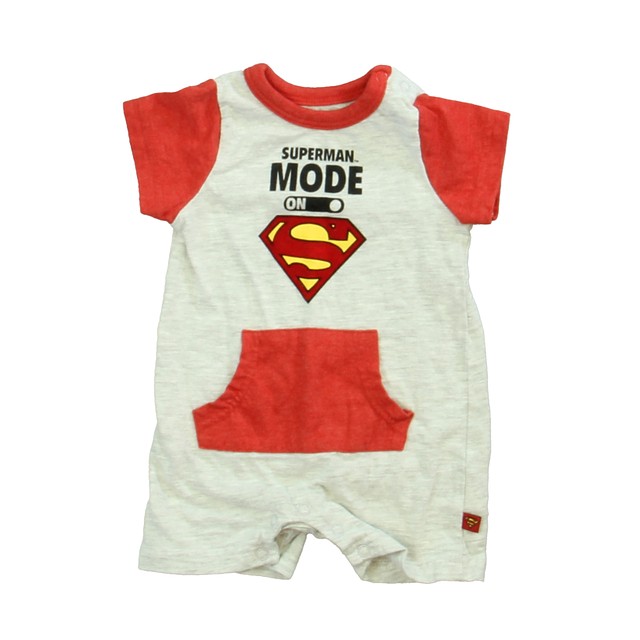 Superman Gray | Red Romper 0-3 Months 