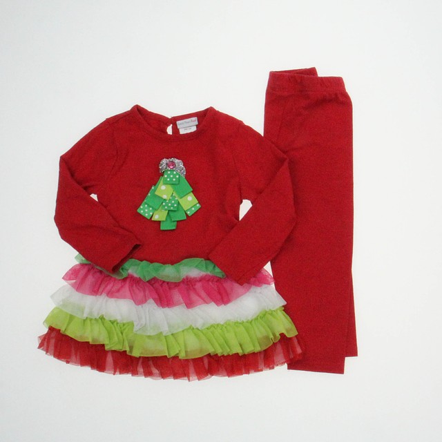 Sweet Heart Rose 2-pieces Red | White | Green Apparel Sets 24 Months 