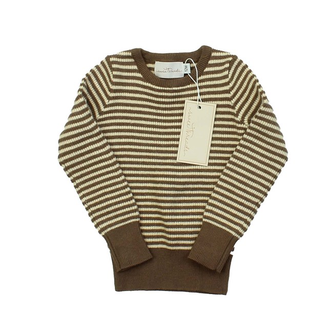 Sweet Threads Tan | Brown | Stripes Sweater 12 Months 
