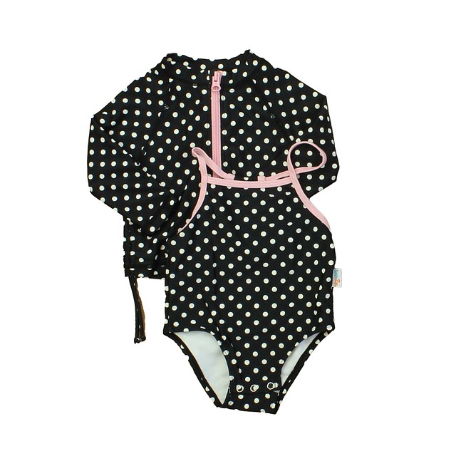 Swim Zip 2-pieces Black | White | Polka Dots 2-piece Swimsuit 6-12 Months 