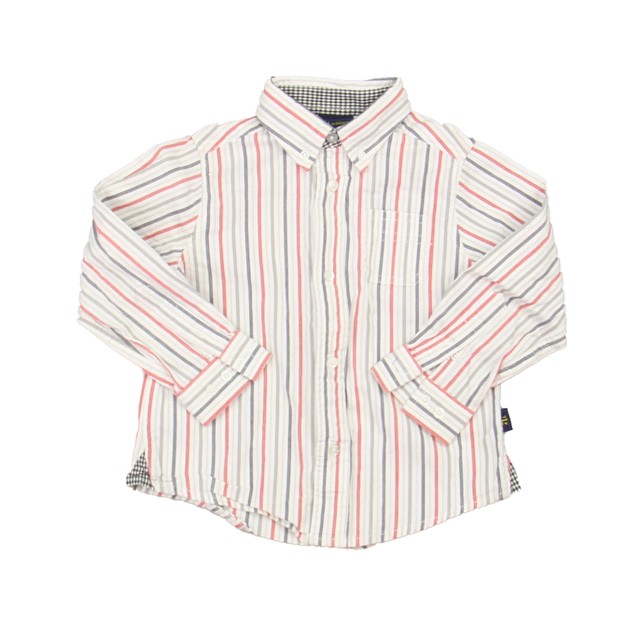 T.F. Lawrence White | Red | Grey Button Down Long Sleeve 3T 