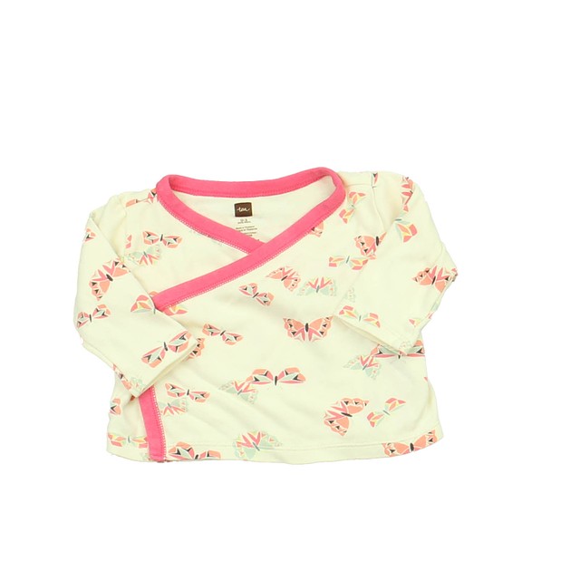 Tea Ivory | Pink | Butterflies Long Sleeve T-Shirt 0-3 Months 