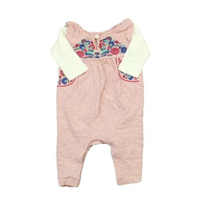 Tea Pink | Ivory Long Sleeve Outfit 0-3 Months 