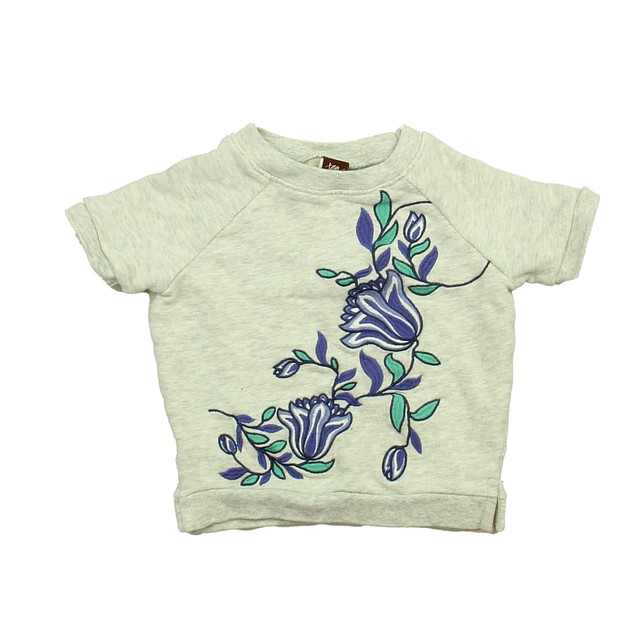 Tea Grey | Purple | Flower T-Shirt 12-18 Months 
