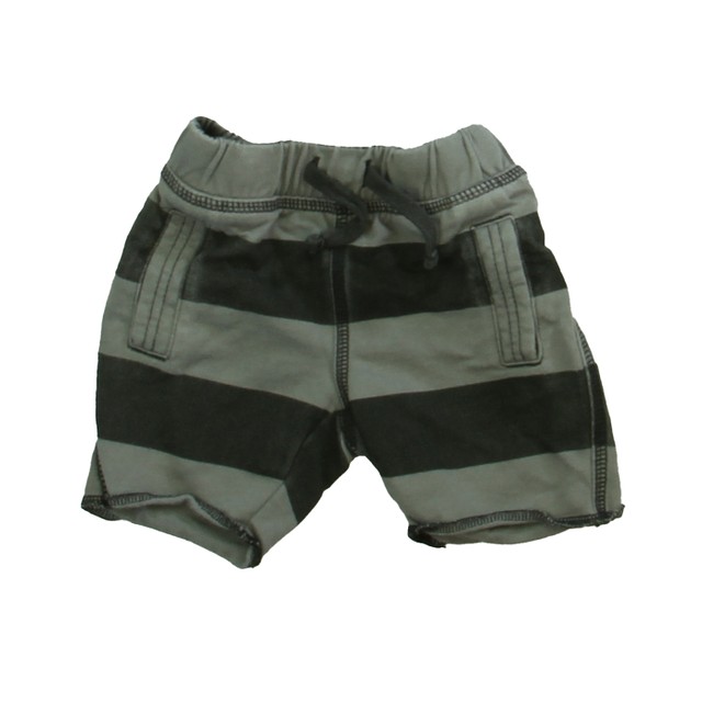 Tea Gray Stripe Shorts 3-6 Months 