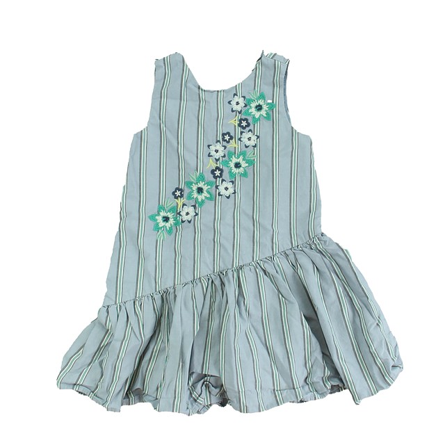 Tea Blue | White | Green Dress 4T 