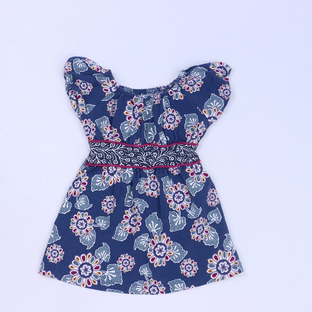 Tea Blue | Floral Dress 6-12 Months 