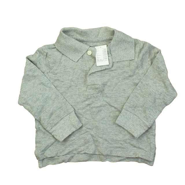 The Children's Place Gray Button Down Long Sleeve 12-18M 