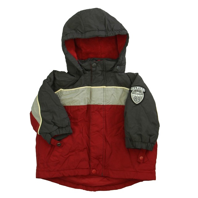 The Children's Place Brown | Red Winter Coat 12 Months 